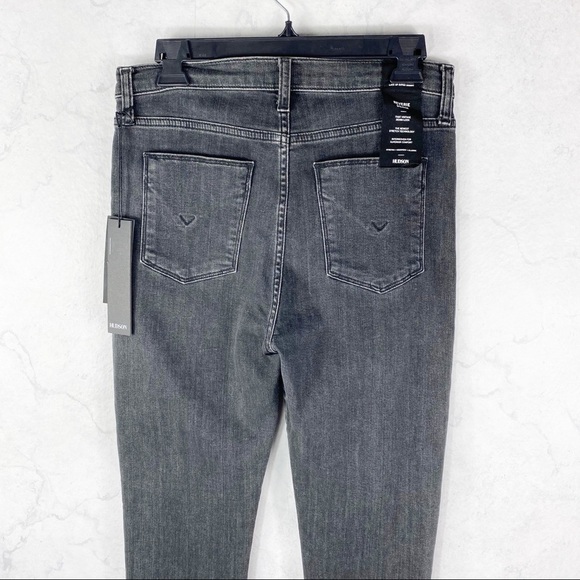 [Hudson] High Waisted Lace Up Denim Jeans - Picture 6 of 9